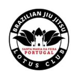 Logótipo da Lotus Club BJJ Feira: flor de lótus com o castelo da Feira
